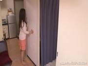 Sweet Japanese Girl Masturbates While Watching A Couple Fuck