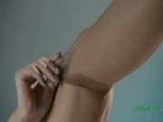 Luxury Babe In Nylon Jerkingoff Off Strapon
