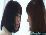 Asian Lesbo Teens Kiss