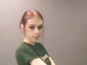 Sexy Little Redhead Teases Cock