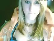 Blonde Teen Fingers Her Pussy Deep