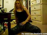 Blonde Stripping Until Someone Calls