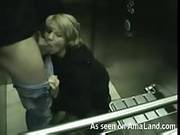 Blonde Gf Sucking Cock While Riding The Elevator