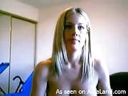 Blonde Babe Shows Her Titties On Webcam Chat