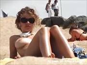Topless Babes Filmed Secretly At The Beach