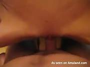 Brunette Babe Gets A Mouthful Of Hot Cum
