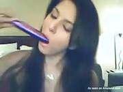 My Hot Girlfriend Teasing Me On Webcam With Her Big Boobs And Her Dildo