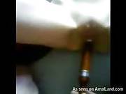 Tied-up Chick Gets Her Shaved Cunt Toyed With
