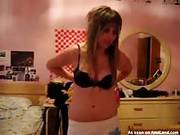 Emo Girl Films Herself Topless