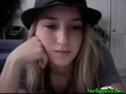 Hot Blonde Teen Masturbating On Cam