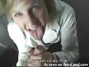 Blonde Babe Sucks Cock On The Train