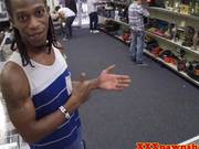 Real Ebony Pawnshop Amateur Fucked