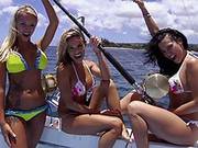 Babes Have Fun Trying Out Bungee Jumping And Frisky Fishing