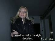 Hot Blonde Pussy And Throat Fucked In Public Basement