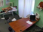Blonde With No Panties Fucking Doctor In Office