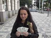 Eurobabe Flashes Her Tits And Screwed Up In Exchange For Cash