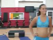 Hot Ass Besties Group Fucking In The Gym With Their Trainer