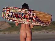 Busty Playmates Enjoyed Kite Boarding And Rolling Inside A Tire Black