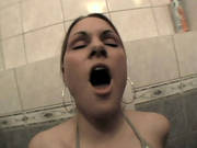Party Lover Chick At The Bar Agrees To Have Sex Inside The Toilet