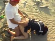 Outdoor Hardcore Doggie Fuck With Asian Slave