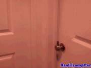 Blye- Eyed Blonde In Yellow Shirt Is Having A Threesome And Enjoying More Than Ever Before