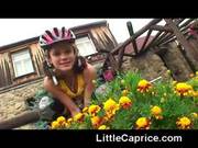 Fresh Babe, Little Caprice Is Masturbating In The Backyard While Her Neighbor Is Watching Her