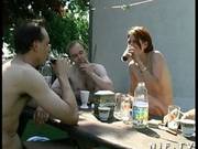 Two Guys Met A Slutty French Babe And Fucked Her During The Picnic They Had Together