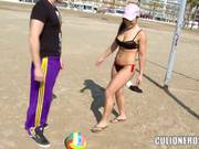 Sexy Teen Met A Handsome Guy During Her Voleyball Lessons And Asked Him To Fuck Her Ass