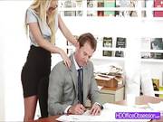 Blonde Beauty Gets Bang At The Office