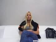 Pretty Blonde With Big, Natural Boobs Took Off Her Clothes And Let Her Agent Fuck Her Brains Out