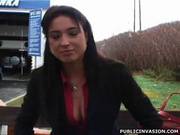 Dark Haired Girl Is Having An Important Conversation With A Stranger, About Getting Fucked For Money
