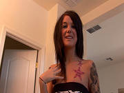 Masturbation Along Tempting Brunette