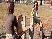 Outdoor Posing With Young And Needy Girls