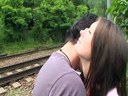 Outdoor Sex Along Two Males