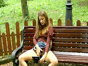 Public Masturbation By One Sleazy Chick