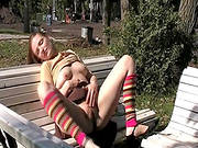 Outdoor Fingering Along Hairy Teen