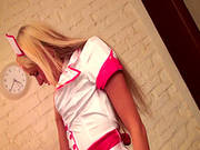 Kinky Nurse Using A Big Toy Up Her Ass