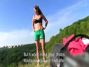 Big Boobs Model Wanna Be Payed Fucking Up A Hill Outdoor