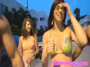 Bikini Group Sex Party With Hot Girls Allison And Aubrey