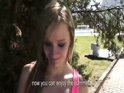 Blonde Amateur Slut Banged And Facialed In Public