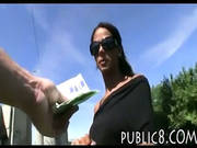 Dark Skinned Girl Payed For Hardcore Fucking In Public