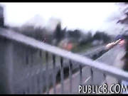 Amateur Redhead Public Blowjob And Anal Fuck While People Are Wa