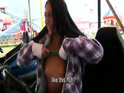 Slutty Amateur Brunette Babe Public Flashing And Fucking