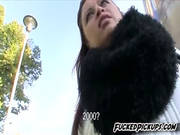 Hot Brunette Sirale  Gets Pick Up For Big Bucks And Blow Job