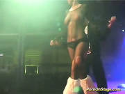 Busty Stripper On The Stage Teasing