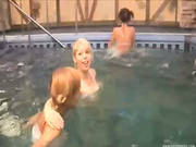 Three Germanian Teenies In The Pool