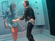 Soaking Wet Babe With A Fabulous Body Dancing And Having Fun