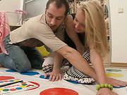 Twister Game And Sex Toy For A Hot Blonde