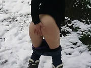 Horny And Romantic Couple Sex On A Cold Snowy Day