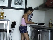 Nude Couple Having Sex In The Kitchen And Reaching Orgasm